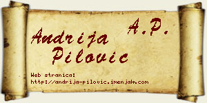 Andrija Pilović vizit kartica
